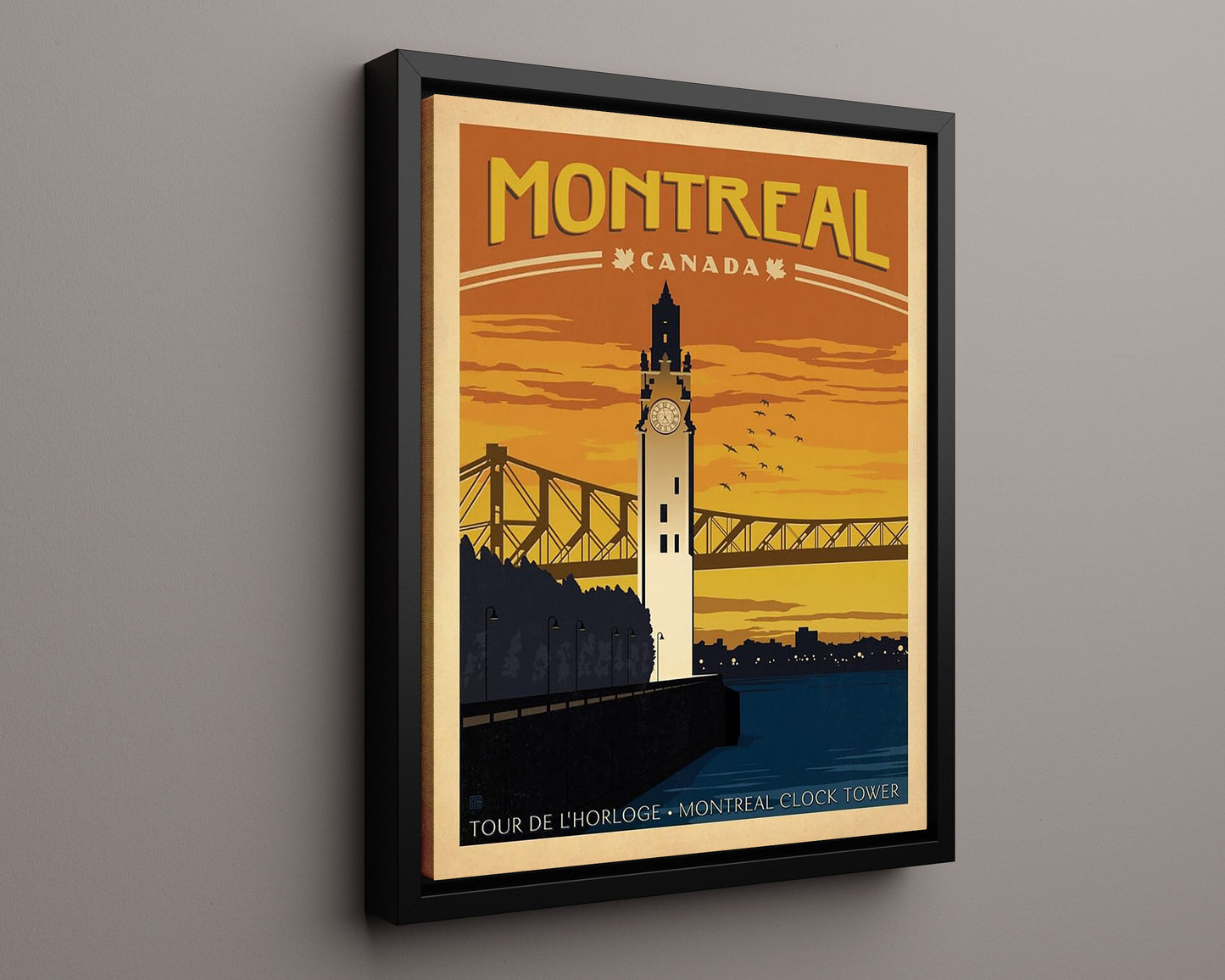 Classic Travel Poster - Montreal - Clock Tower