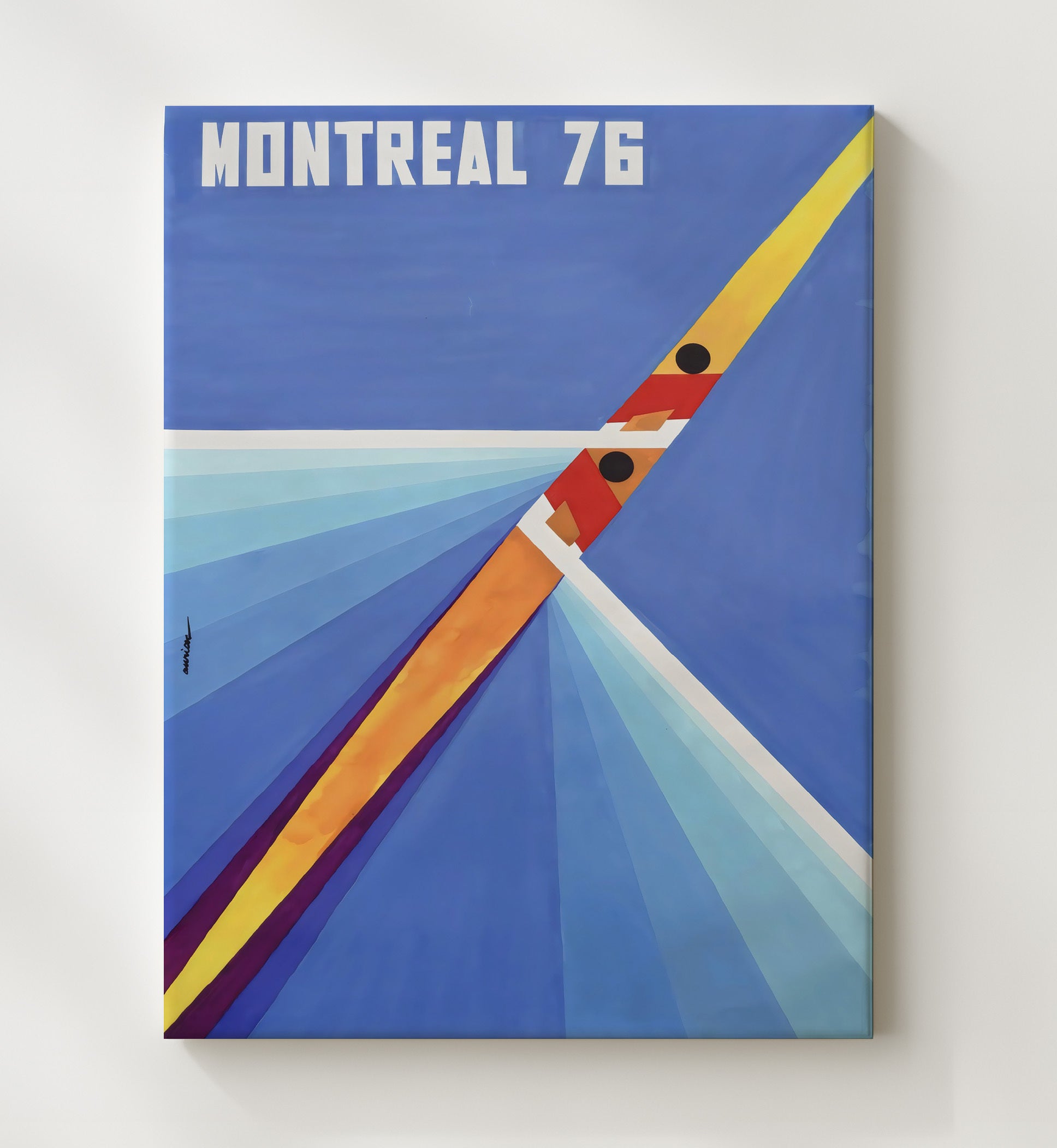 Montreal Olympics 1976 Vintage Travel Print 20x24 Canvas travel wall art print