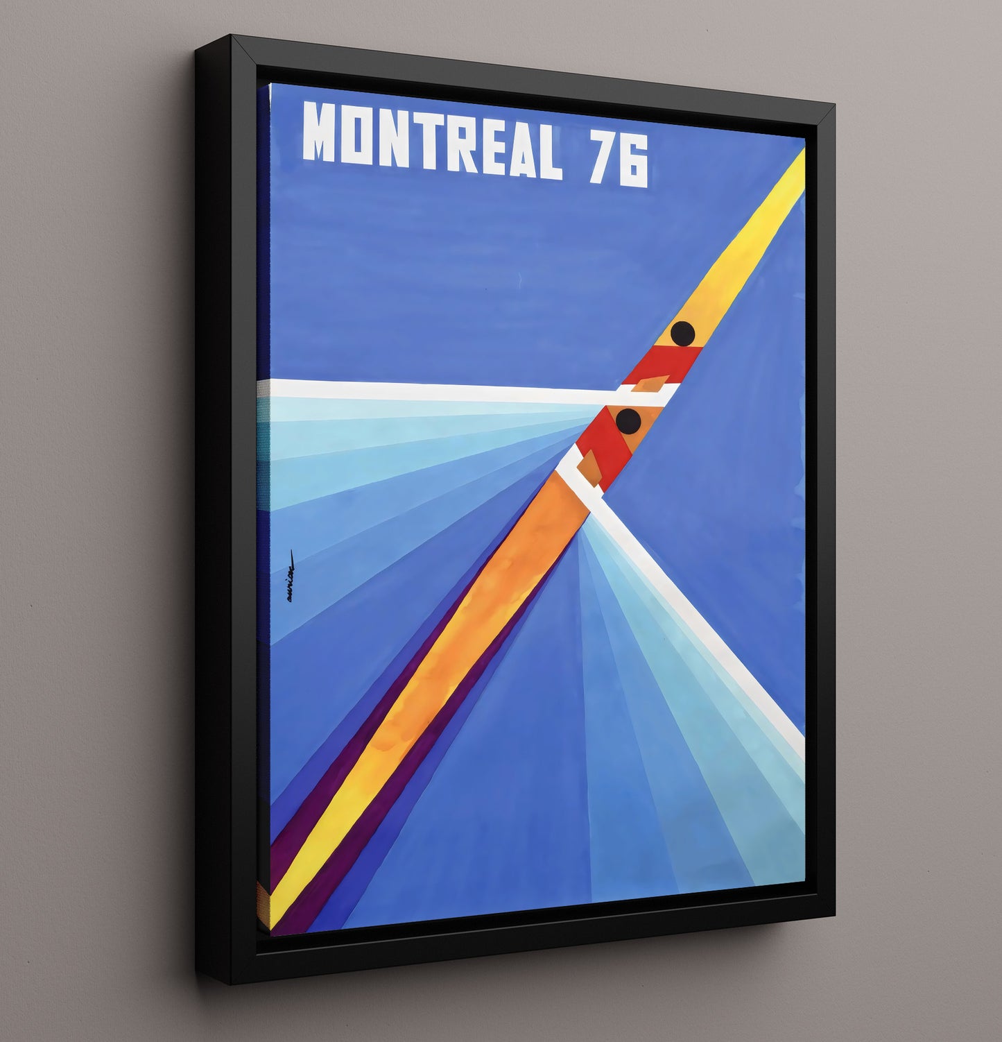 Montreal Olympics 1976 Vintage Travel Print 16x20 Framed Canvas travel wall art print