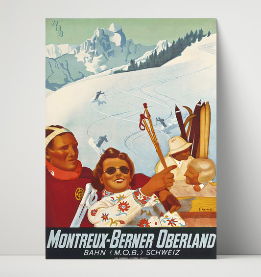 Montreux Berner Oberland - Travel - 16x20 Unframed Print