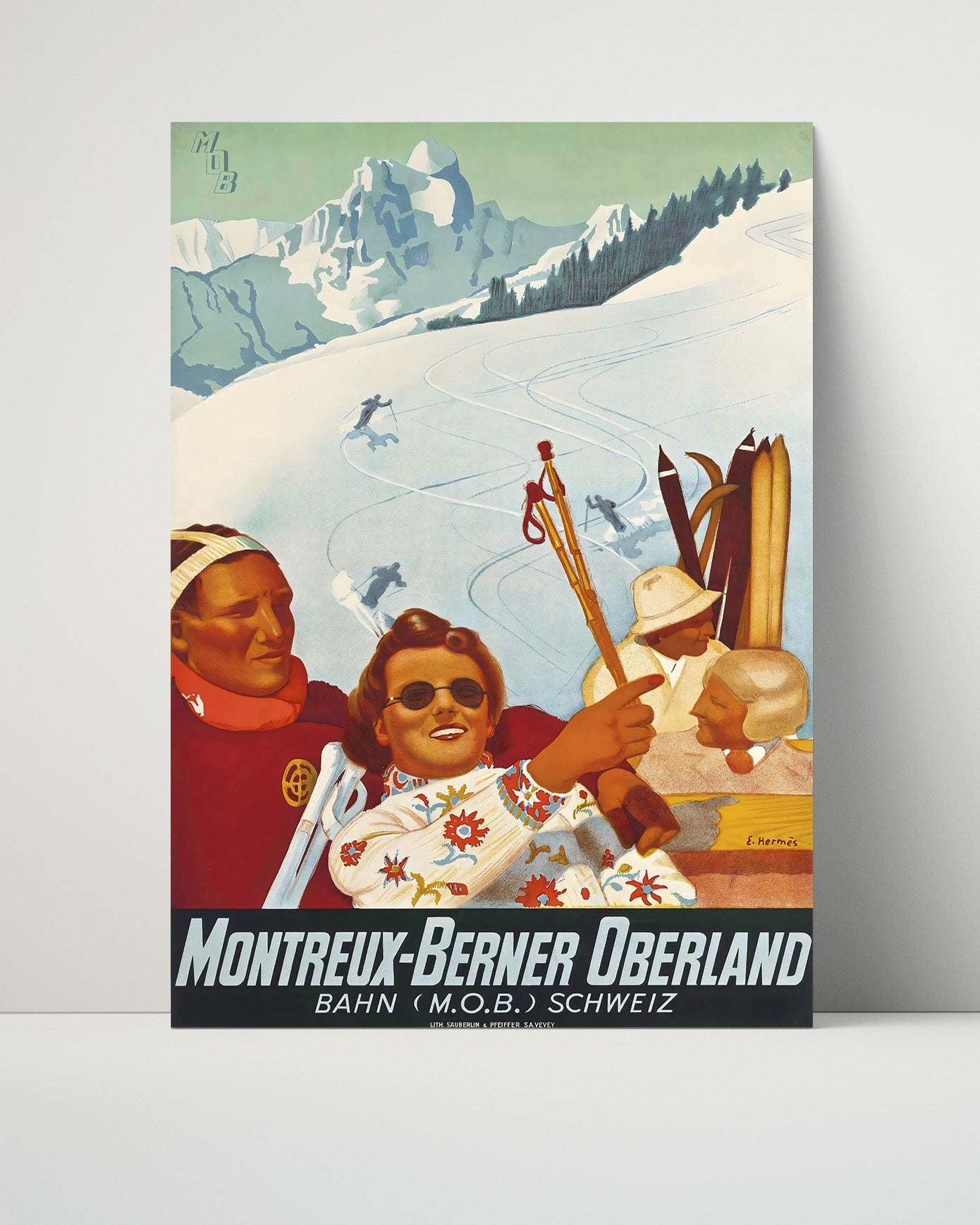 Classic Travel Poster - Montreux - Berner Oberland