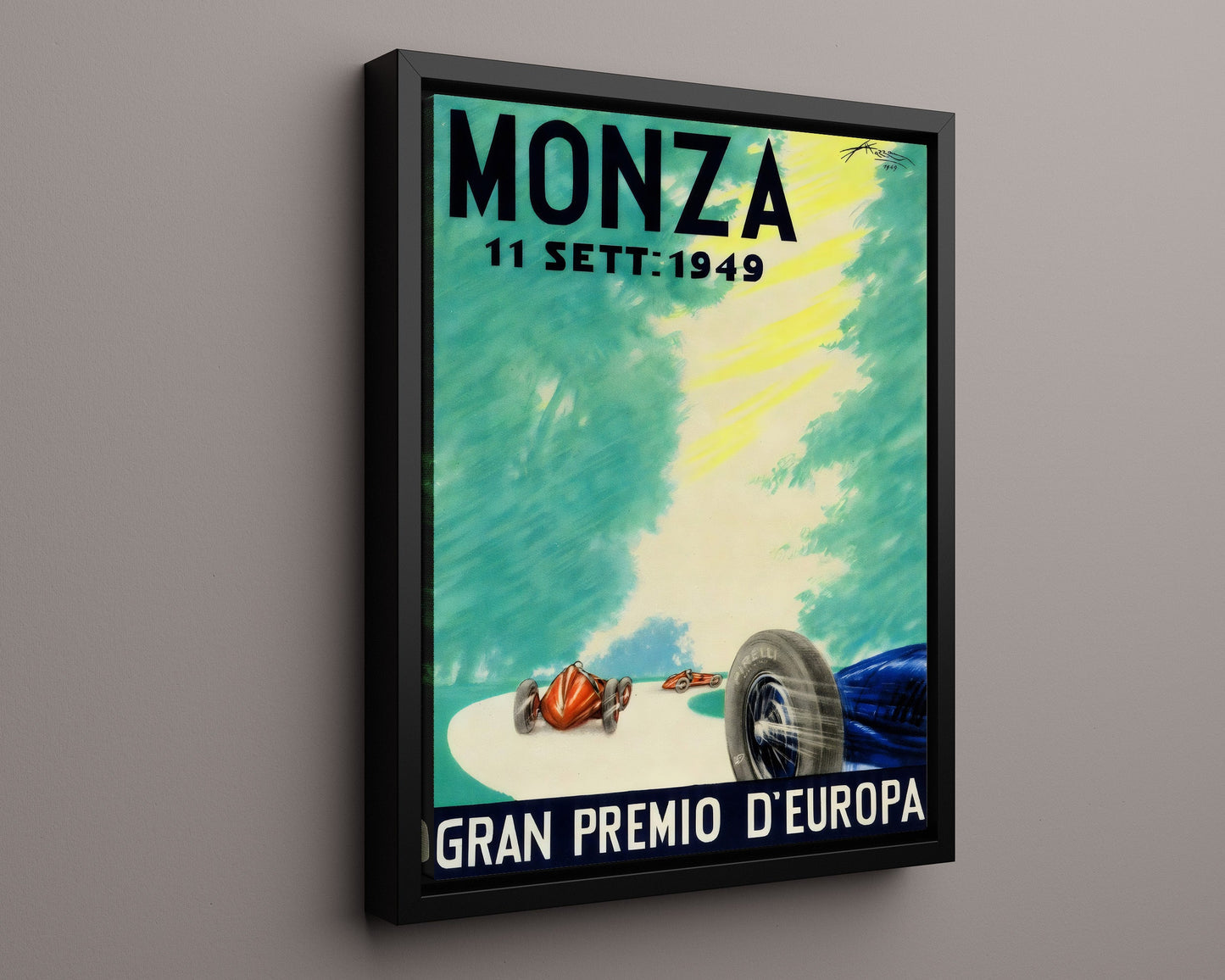Classic Travel Poster - Monza - Gran Premio dEuropa 1949
