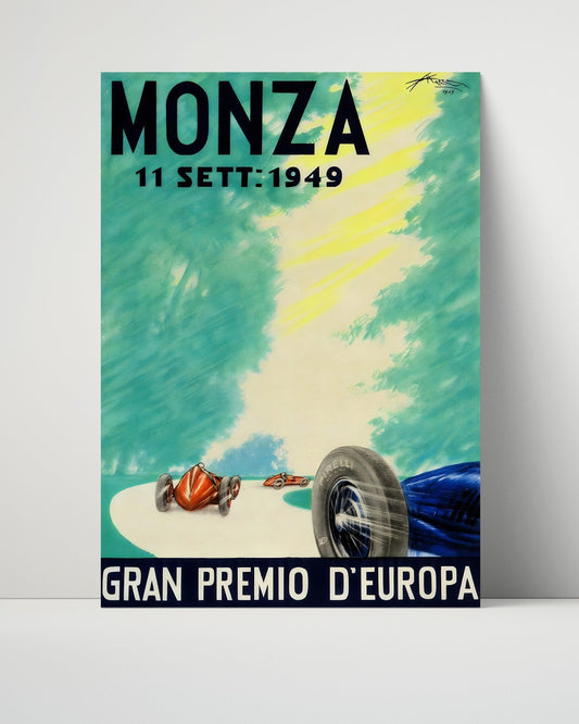 Classic Travel Unframed Poster -  Monza - Gran Premio dEuropa 1949