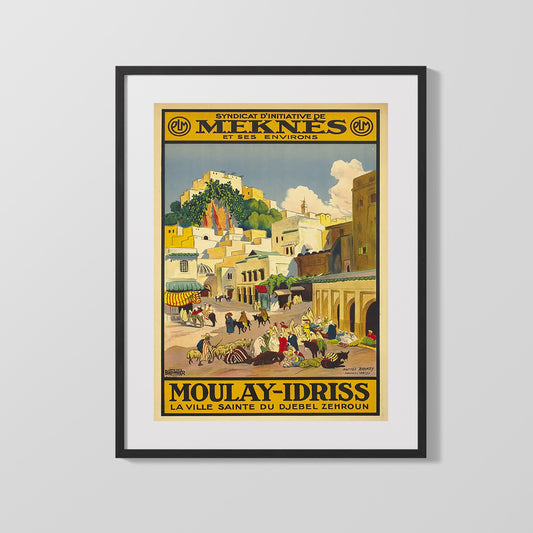 Classic Travel Poster - Morocco - Moulay Idriss