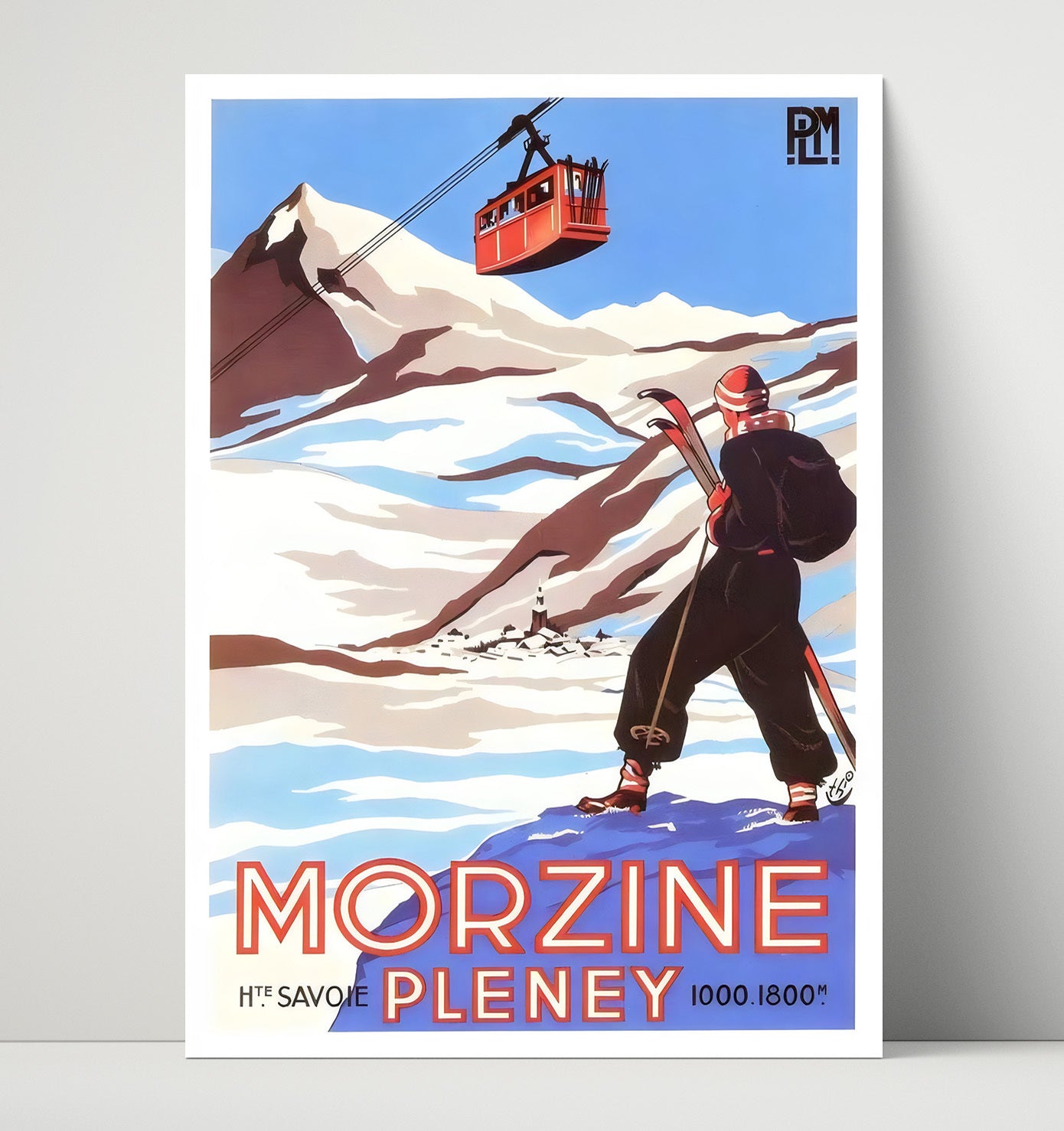 Morzine Pleney Haute Savoie Vintage Travel Print 16x20 Unframed Print travel wall art print