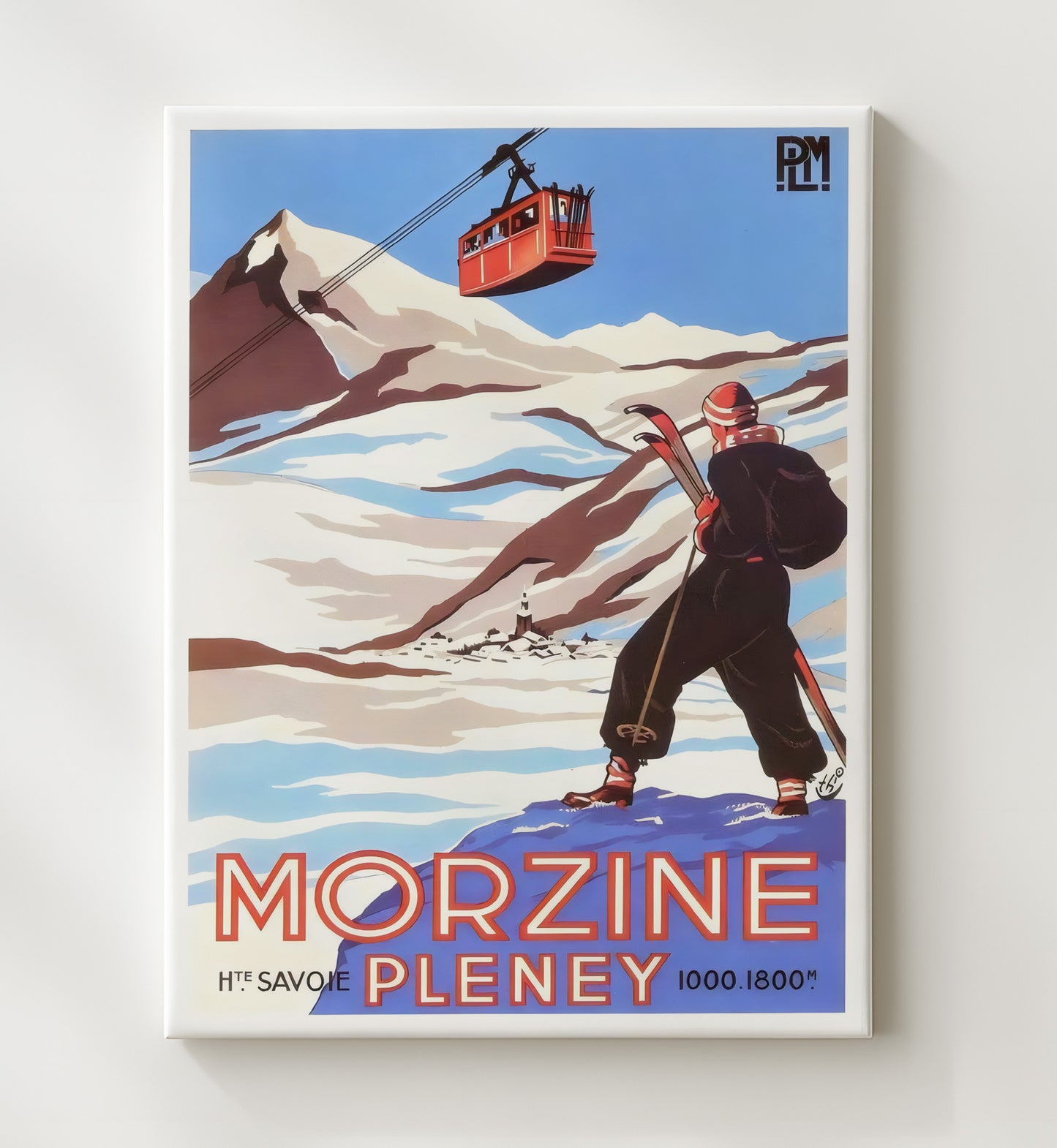 Morzine Pleney Haute Savoie Vintage Travel Print 20x24 Canvas travel wall art print