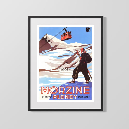 Classic Travel Poster - Morzine Pleney - Haute Savoie