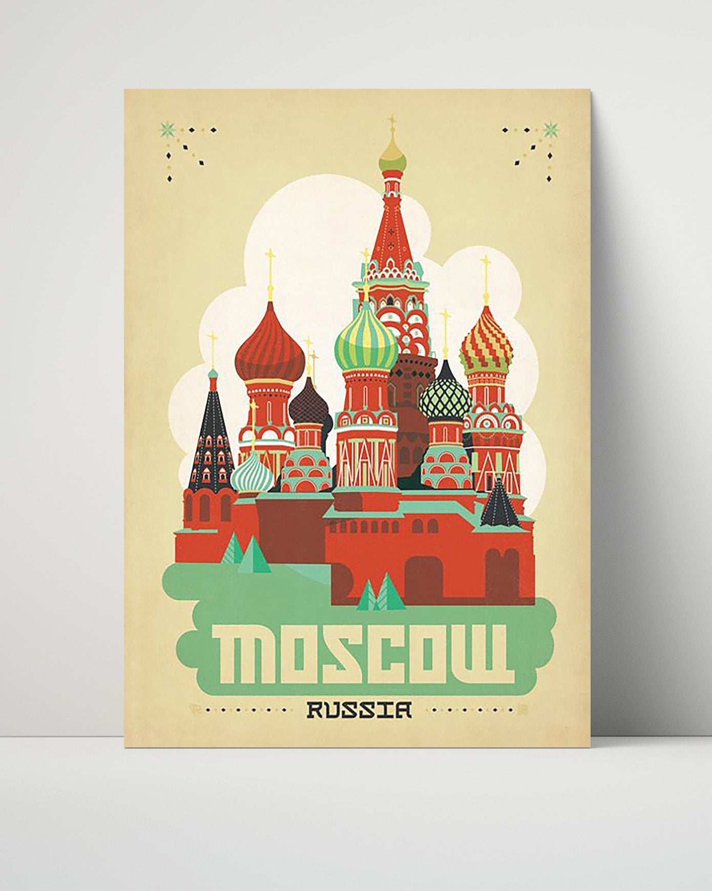 Classic Travel Poster - Moscow - Russia