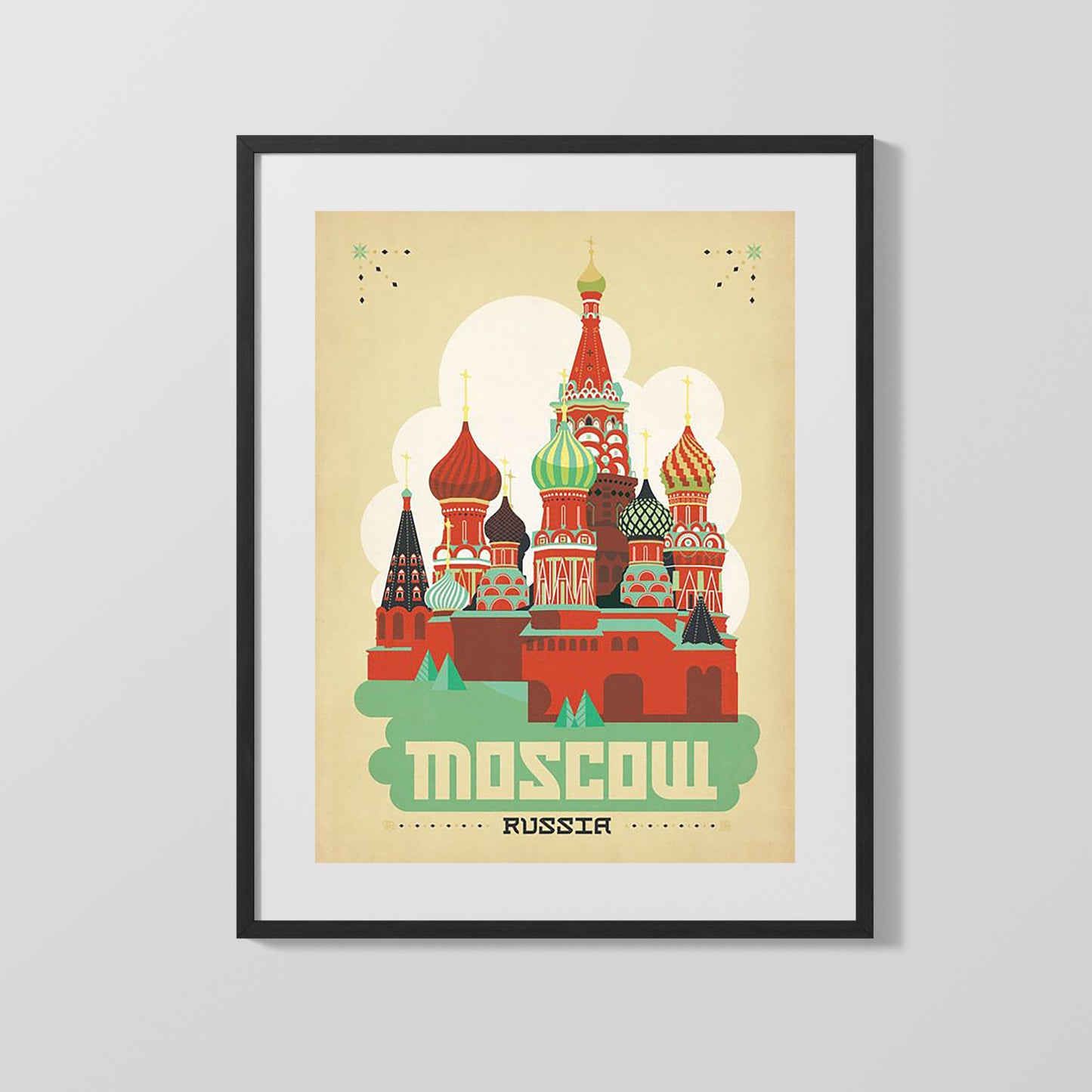 Classic Travel Poster - Moscow - Russia