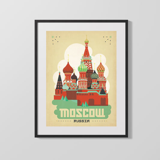 Classic Travel Poster - Moscow - Russia