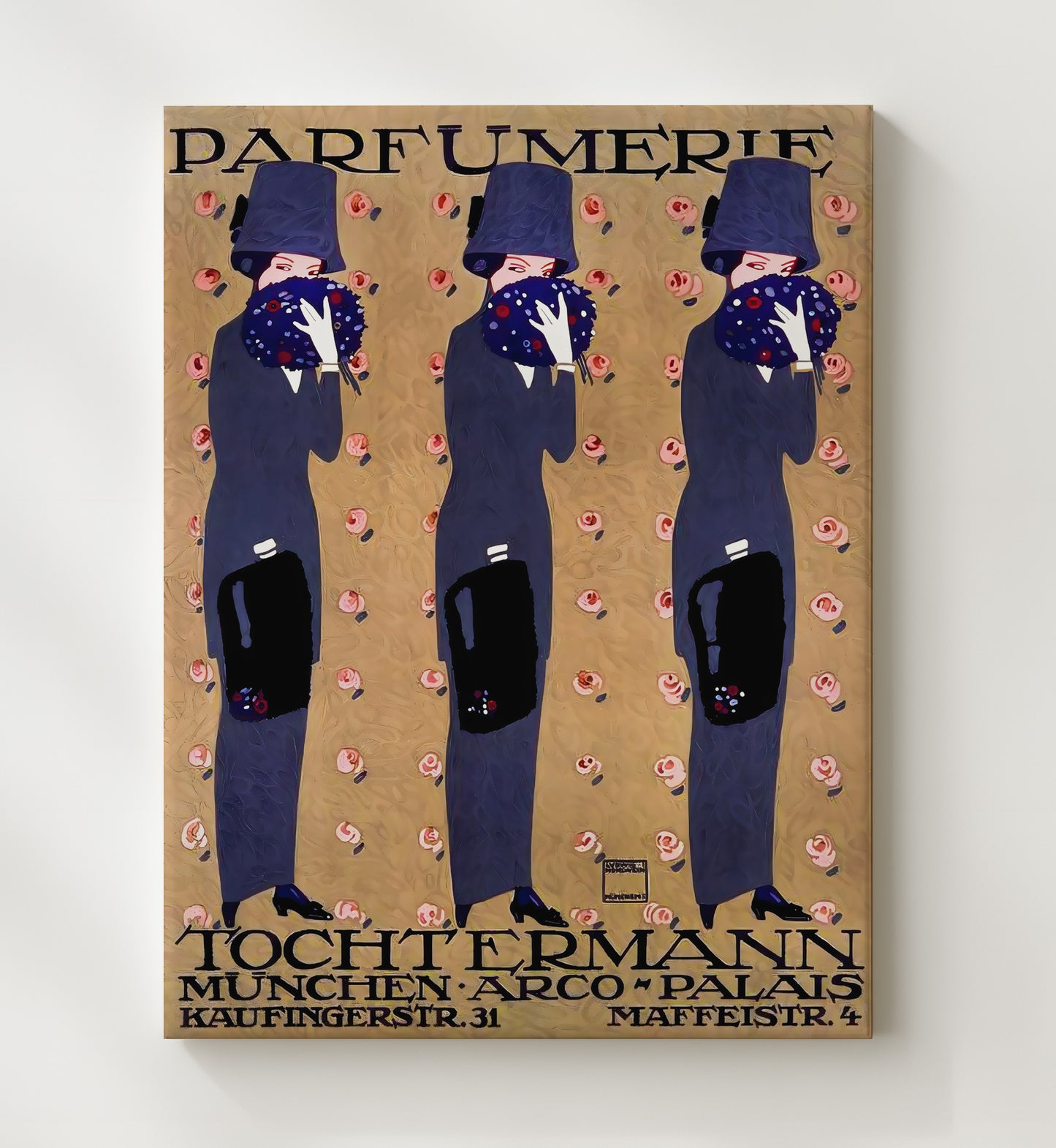 Munich Parfumerie Vintage Travel Print 20x24 Canvas travel wall art print