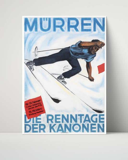 Classic Travel Unframed Poster -  Murren - Ski