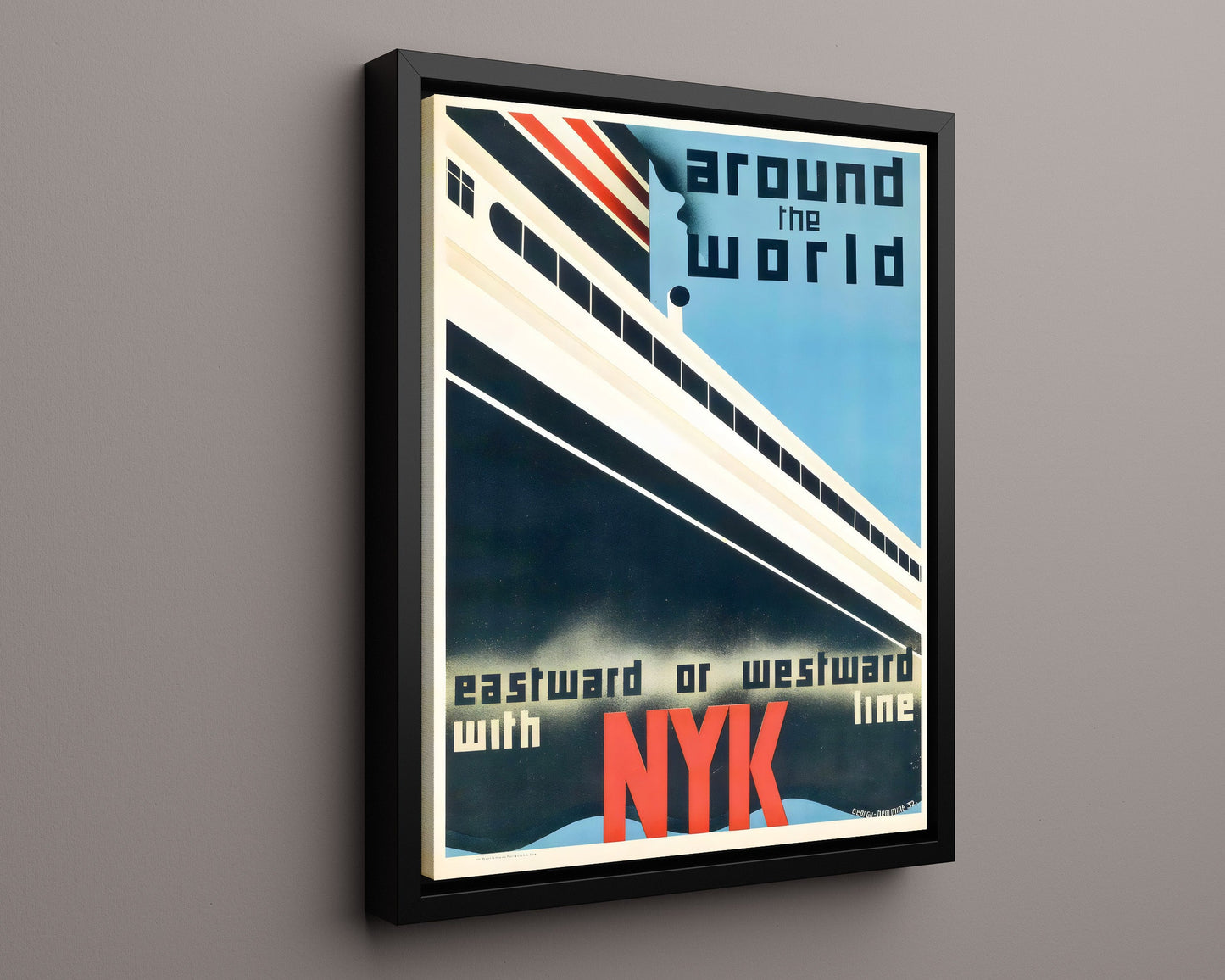 Classic Travel Poster - NYK - Around the World Cruise