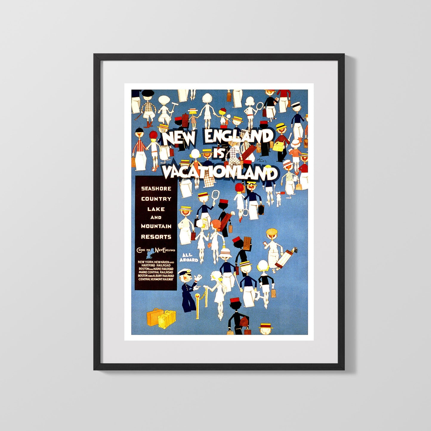 Classic Travel Poster - New England - Vacationland