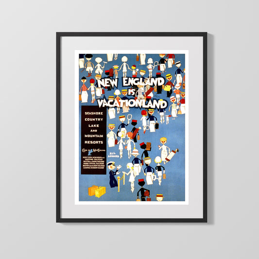 Classic Travel Poster - New England - Vacationland