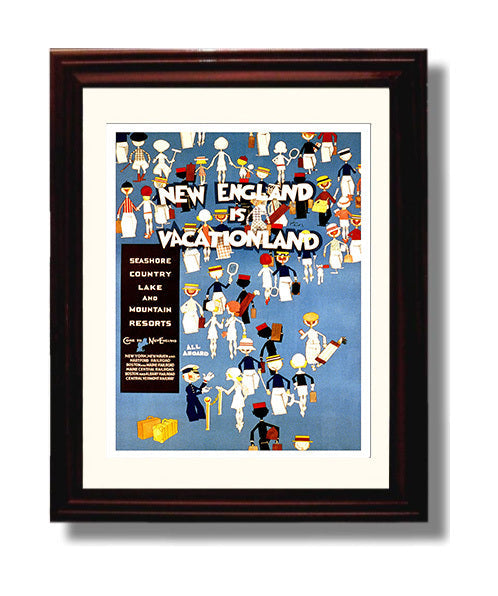 Classic Travel Poster - New England - Vacationland
