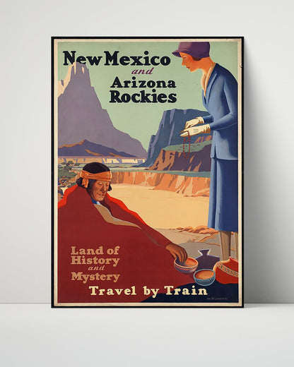 Classic Travel Unframed Poster -  New Mexico - Arizona Rockies