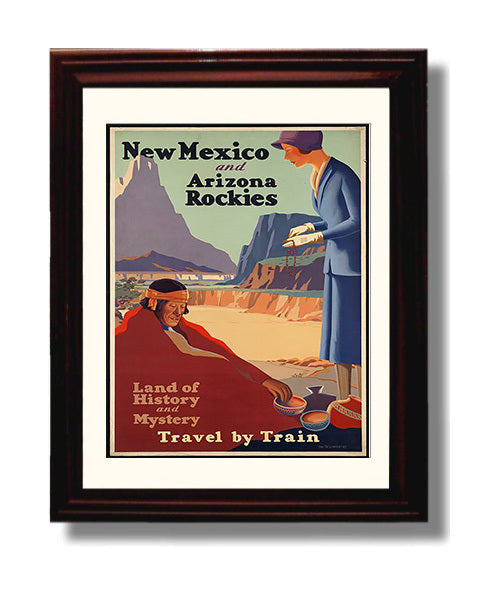 Classic Travel Poster - New Mexico - Arizona Rockies