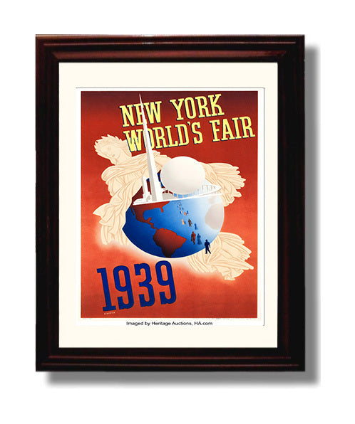 New York 1939 Worlds Fair travel poster wall art 8x10 Canvas