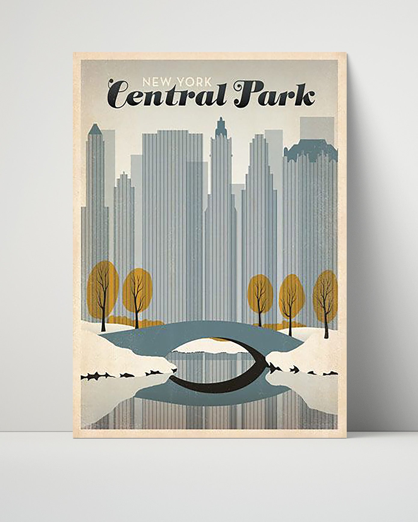 New York Central Park Vintage Travel Print 16x20 Unframed Print travel wall art print