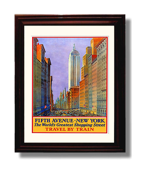 New York Fifth Avenue travel poster wall art 8x10 Canvas