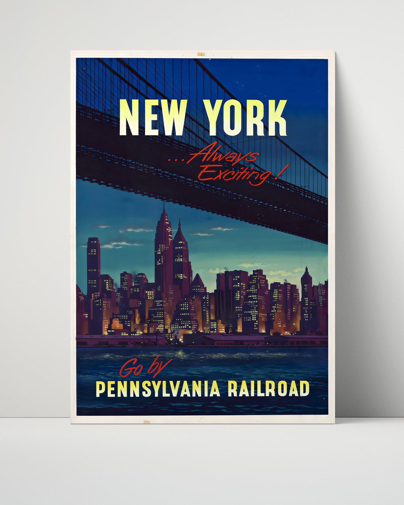 New York Pennsylvania Railroad Vintage Travel Print 16x20 Unframed Print travel wall art print