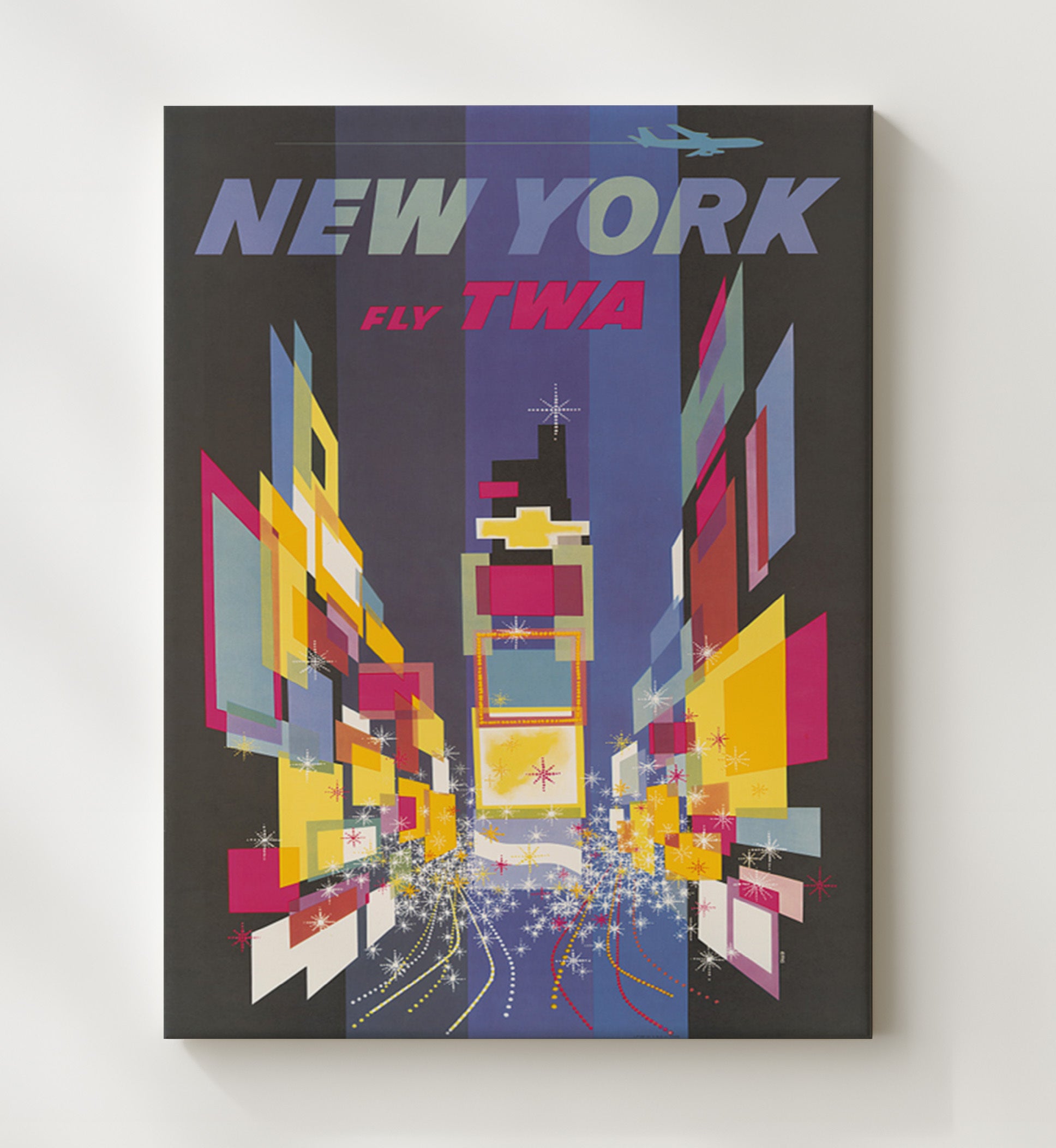 New York TWA Vintage Travel Print 20x24 Canvas travel wall art print
