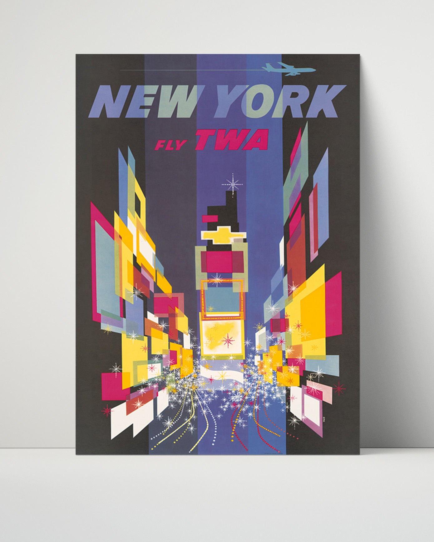 New York TWA Vintage Travel Print 16x20 Unframed Print travel wall art print