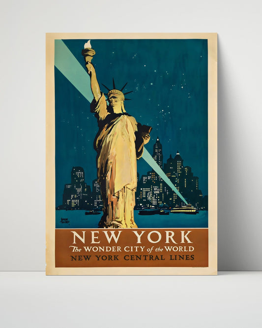 Classic Travel Unframed Poster -  New York - UnitedAirlines