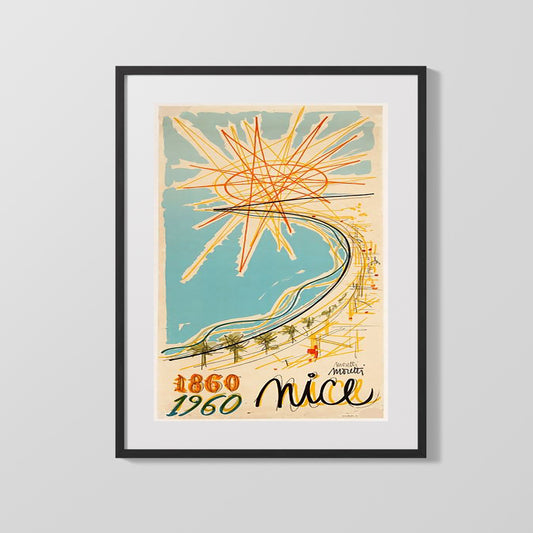 Classic Travel Poster - Nice - 100 Year Anniversary