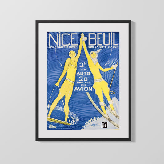 Classic Travel Poster - Nice - Flower Festival