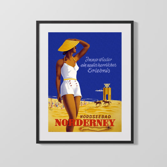 Classic Travel Poster - Norderney - BeachResort