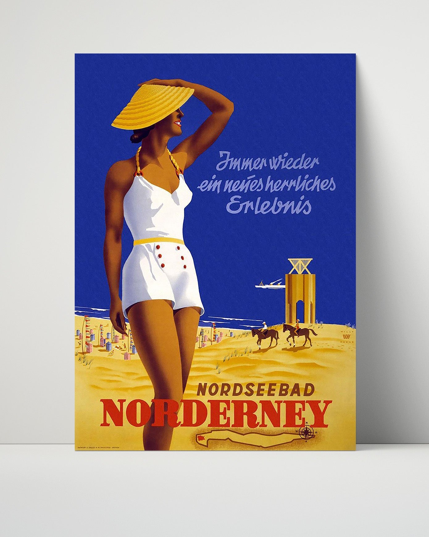 Classic Travel Poster - Norderney - BeachResort
