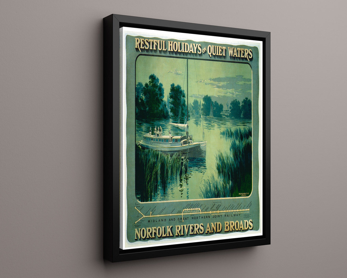 Classic Travel Poster - Norfolk - Rivers and Broads