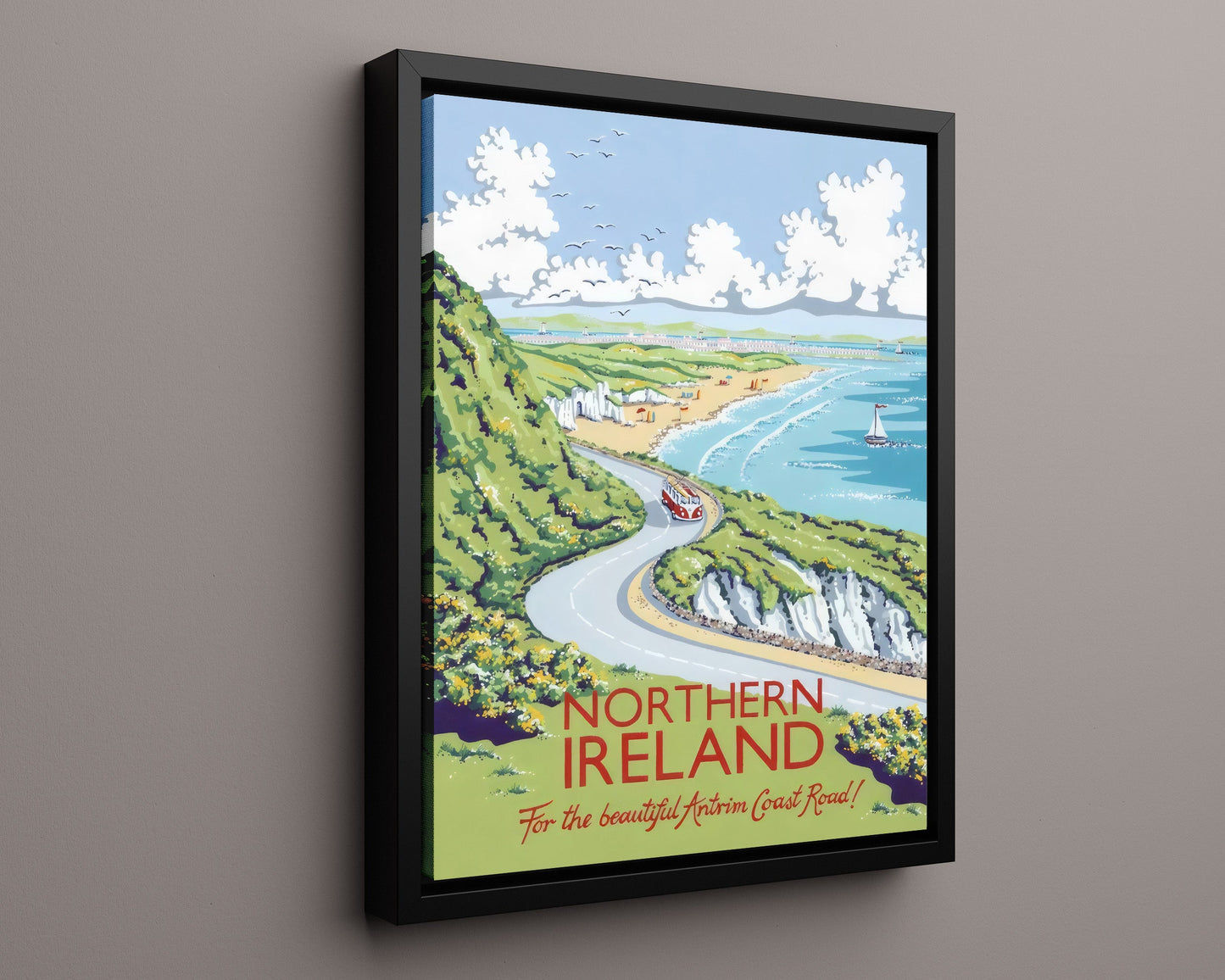 Classic Travel Poster - Northern Ireland - Antrim Coast Road
