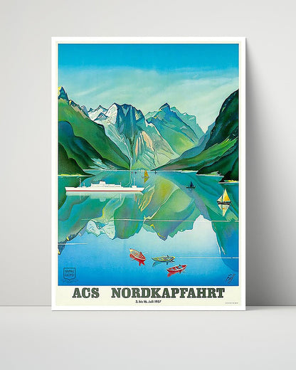 Classic Travel Unframed Poster -  Norway - Nordkapp Cruise Poster
