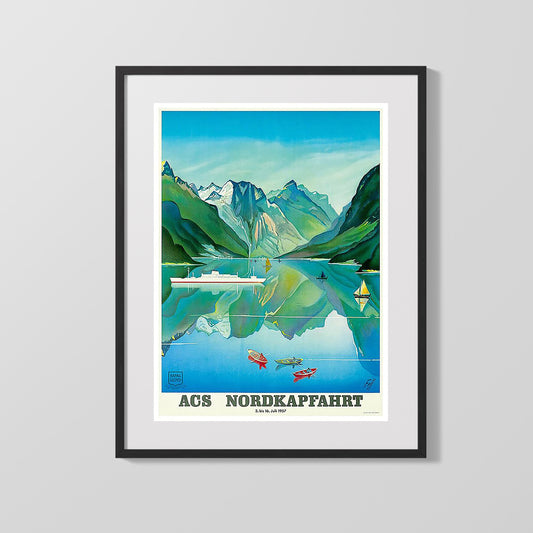 Classic Travel Poster - Norway - Nordkapp Cruise Poster