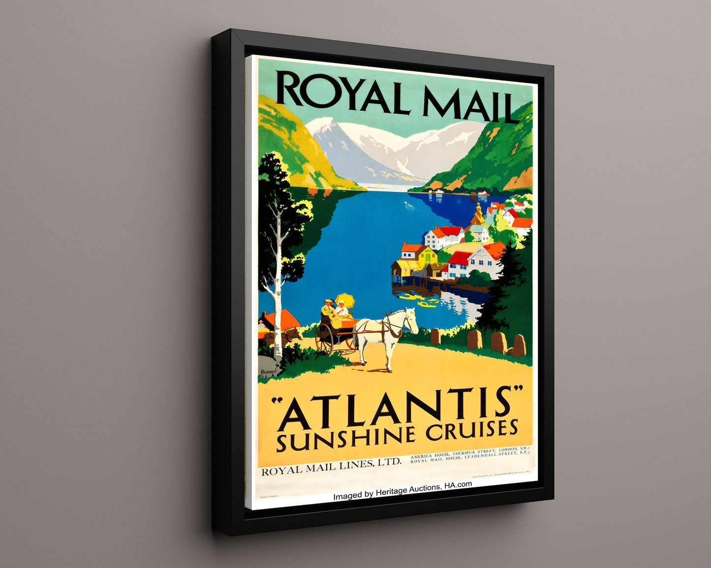 Classic Travel Poster - Norway - Royal Mail Atlantis Cruises