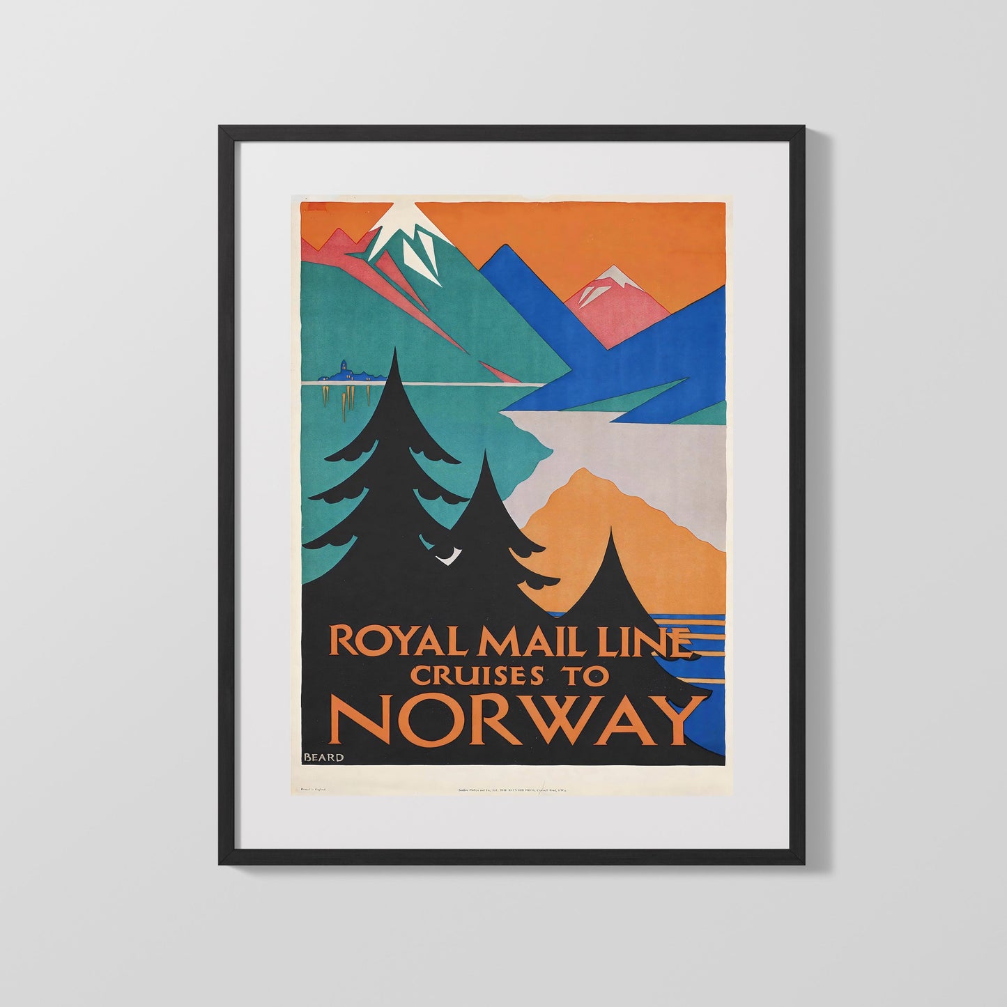 Classic Travel Poster - Norway - Royal Mail Line