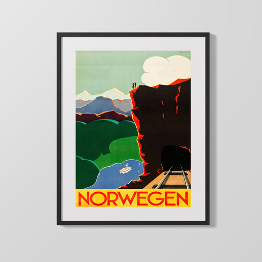 Classic Travel Poster - Norway - Scenic Railway