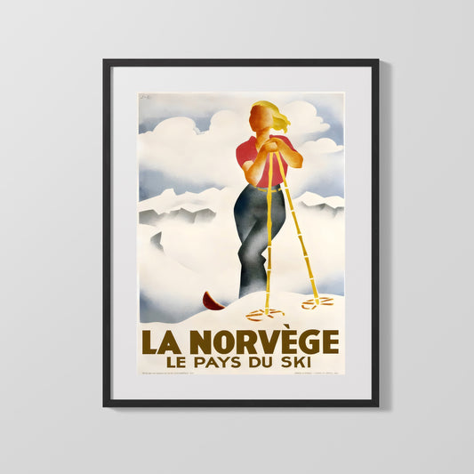 Classic Travel Poster - Norway - Ski Country
