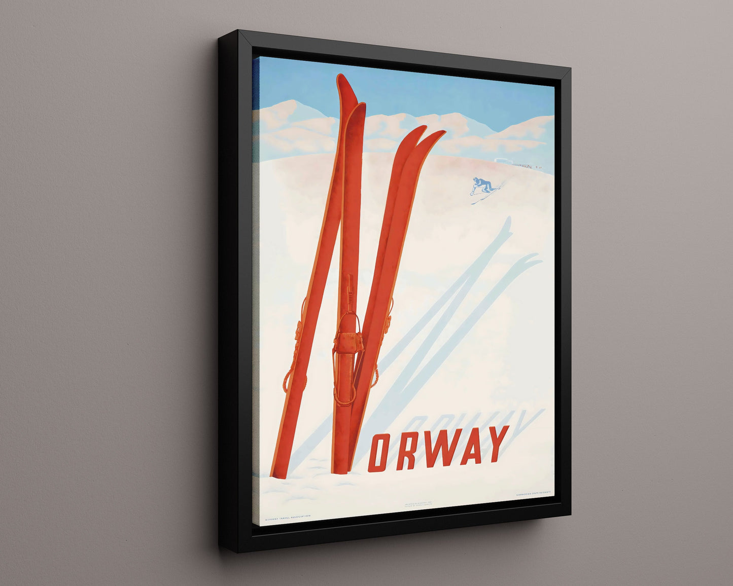 Classic Travel Poster - Norway - Ski Slopes
