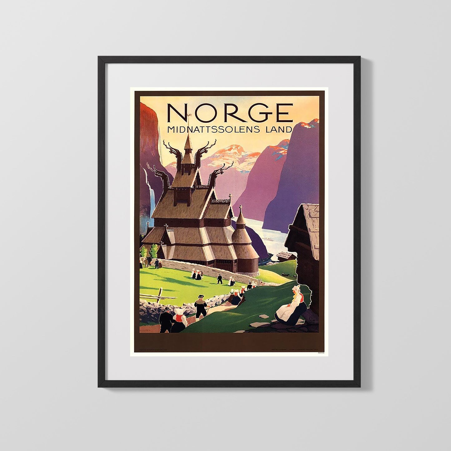 Classic Travel Poster - Norway - Stave Church