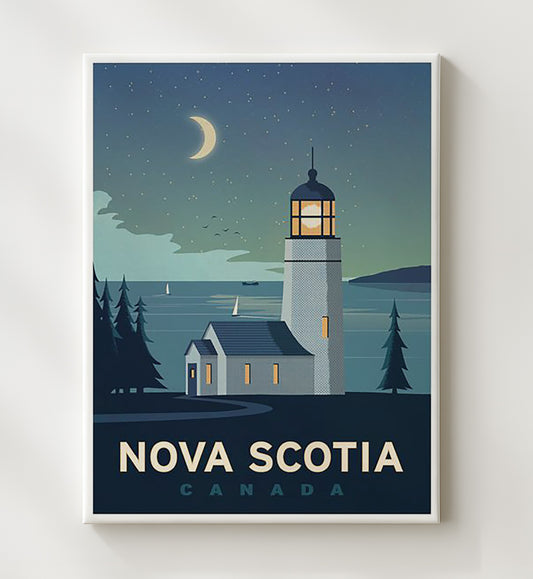 Nova Scotia Lighthouse - Travel - 20x24 Canvas
