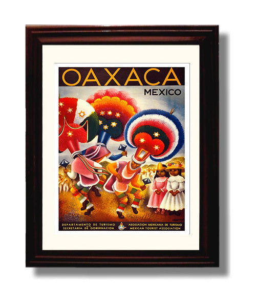 Oaxaca Mexico travel poster wall art 8x10 Canvas