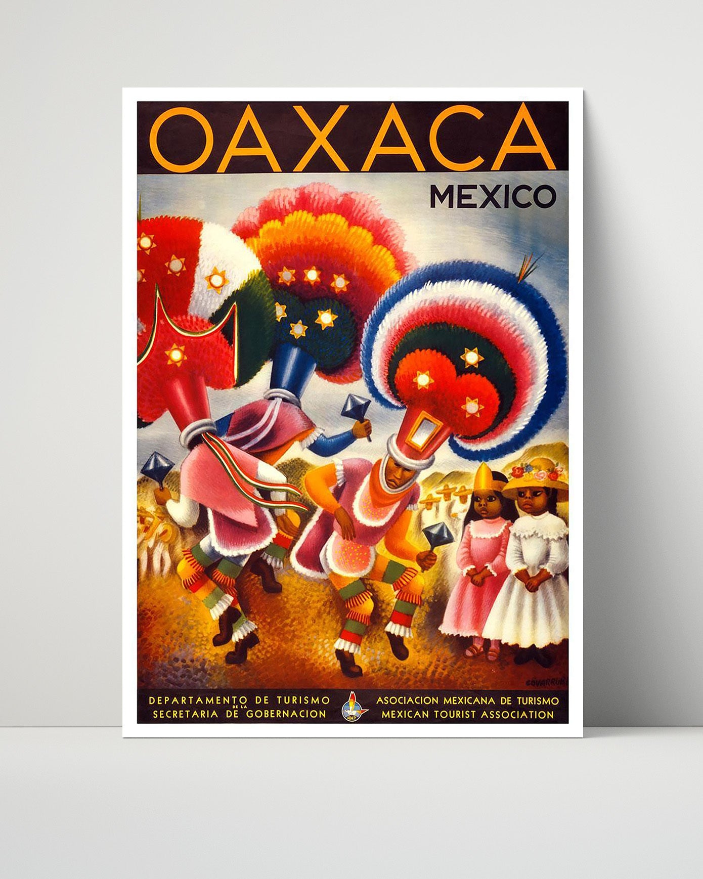 Oaxaca Mexico Vintage Travel Print 16x20 Unframed Print travel wall art print