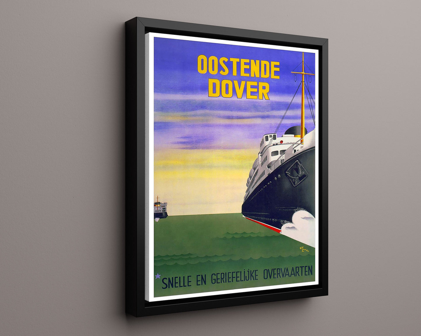 Classic Travel Poster - Oostende - DoverFerry