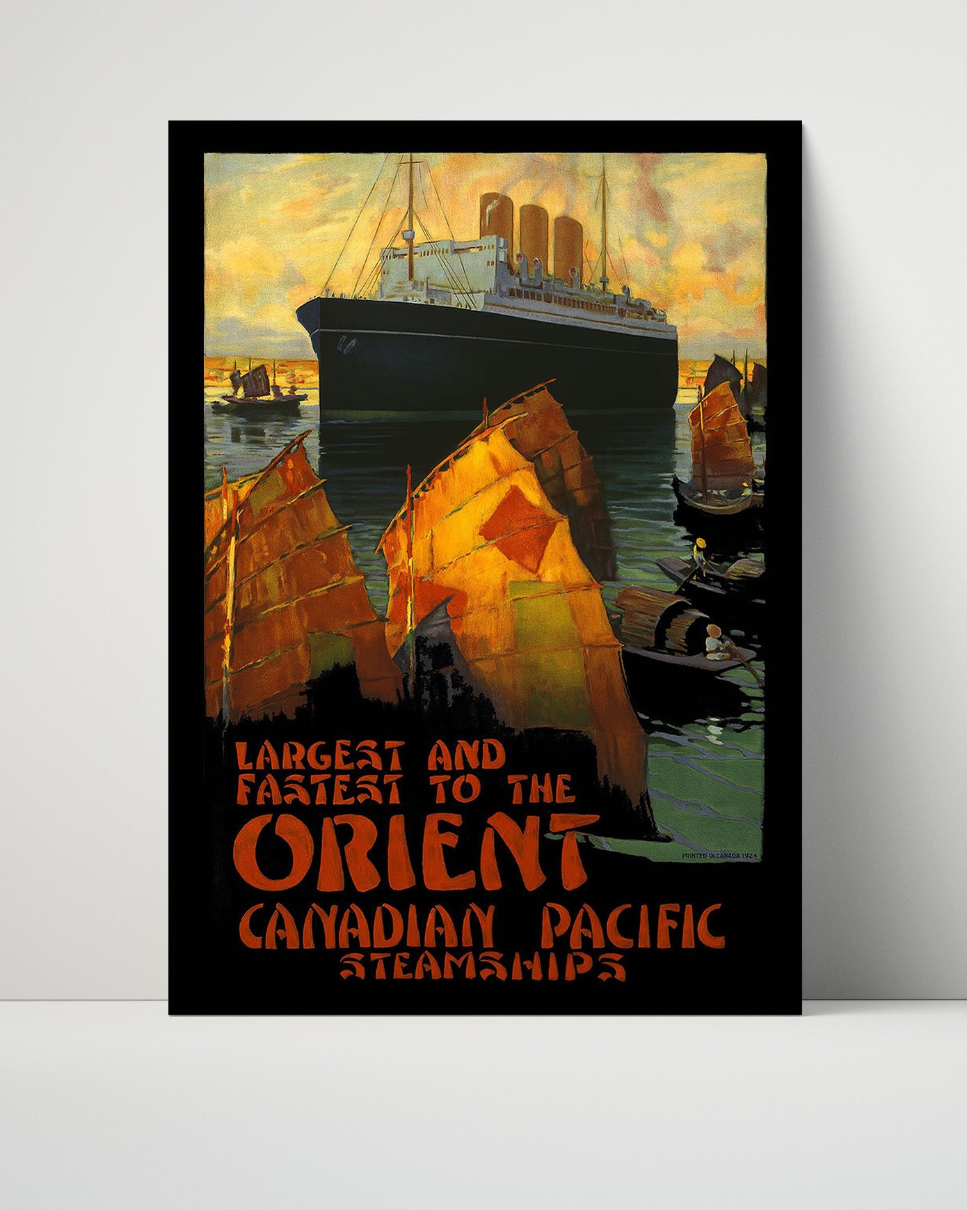 Orient Canadian Pacific Steamships Vintage Travel Print 16x20 Unframed Print travel wall art print
