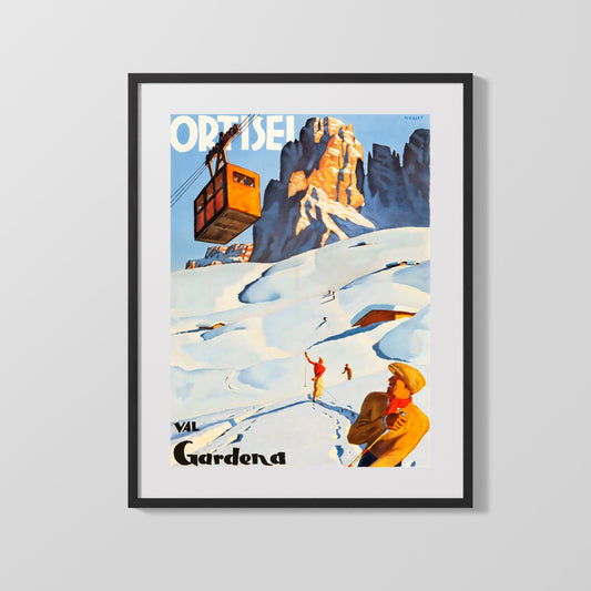 Classic Travel Poster - Ortisei - Val Gardena