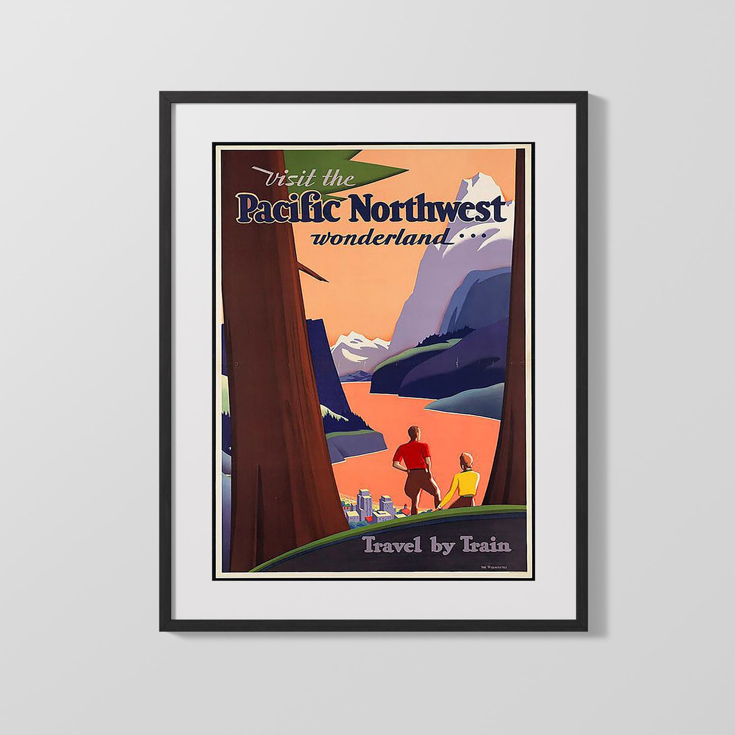 Classic Travel Poster - Pacific Northwest - Train Travel